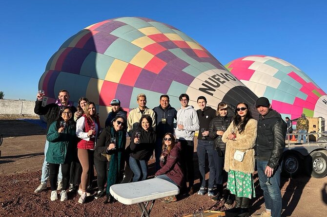 Balloon flight + Breakfast in cave + Pyramids + Pick up CDMX. - Landing Toast and Your Flight Certificate Souvenir
