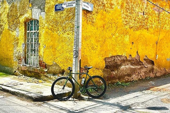 Bike Tour through Colonia Del Valle and Coyoacán / Mexico - Frida Kahlo house area: a selfie stop, not a museum day