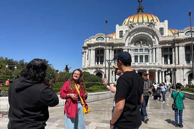 El Centro Street Food Walking Tour - Templo Mayor area rooftop finale with skyline views