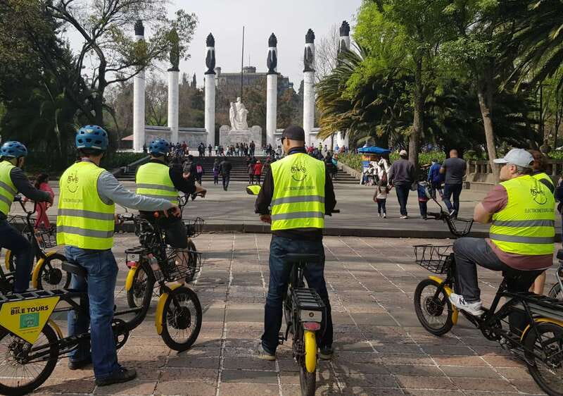 Electric Bike City Tour with a taco stop. - Getting ready at Zacatecas 3, and what the safety setup means