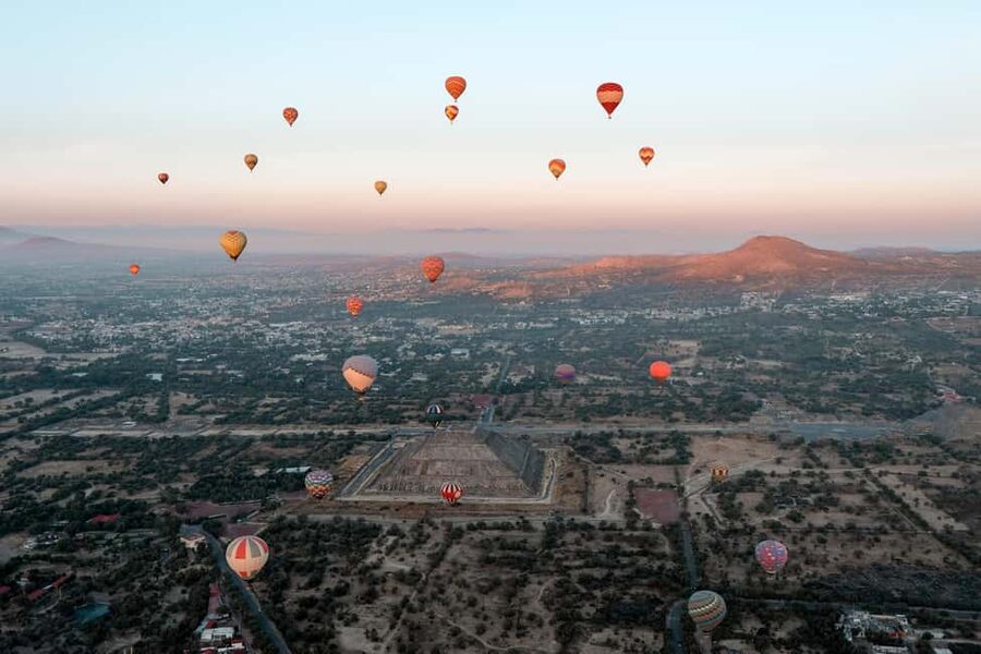 From CDMX: Teotihuacan Hot Air Balloon Ride & Optional Tours - Key points