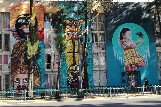 Mexico City; ART NACO : Murals & Street Art Bike Tour - Juárez and Cuauhtémoc Murals, and the Diego Rivera Finish