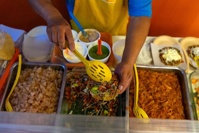 Mexico City Food Tour in the Historic Center: Heritage on a Plate - 5 de Febrero stops: tacos de canasta, then quesadillas