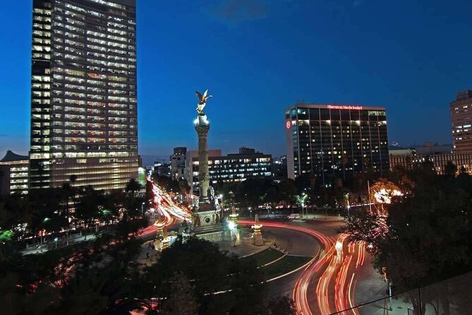 Night Tour of Mexico City Panoramic Ride on a Double-Decker Bus - Zócalo at Night: Plaza de la Constitución From the Bus