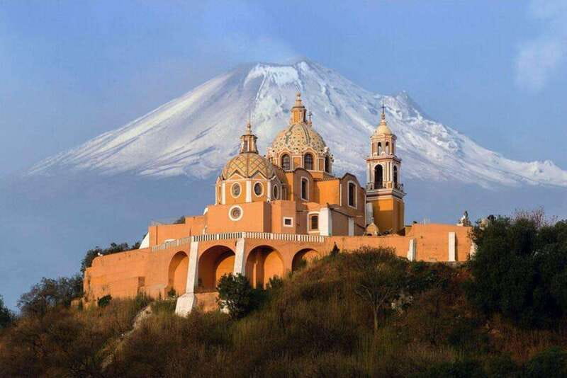 Puebla the Talavera city & Cholula the Greatest Pyramid - Quick Volcano Photo Breaks and the Popocatpetl View Plan