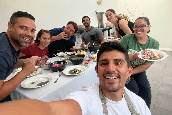 Tamales Making Fiesta and Roof Top Meal - Rooftop meal time, where the work becomes a payoff