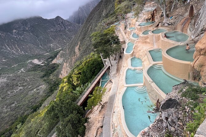 Visit Tolantongo hotsprings with 2025 Car Private Tour from CDMX - Paradise Section: 40 Hot Spring Pools, Suspension Bridge, Tunnel, and Waterfalls