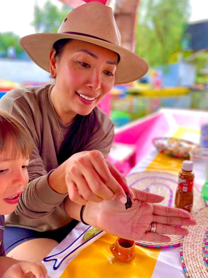 Xochimilco's Wild Side: Mezcal, Insects & Culture - Finding the tour at Embarcadero Las Flores (purple arch included)